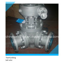Asme A216wcb Flanged Carbon Steel 3-Way Ball Valve